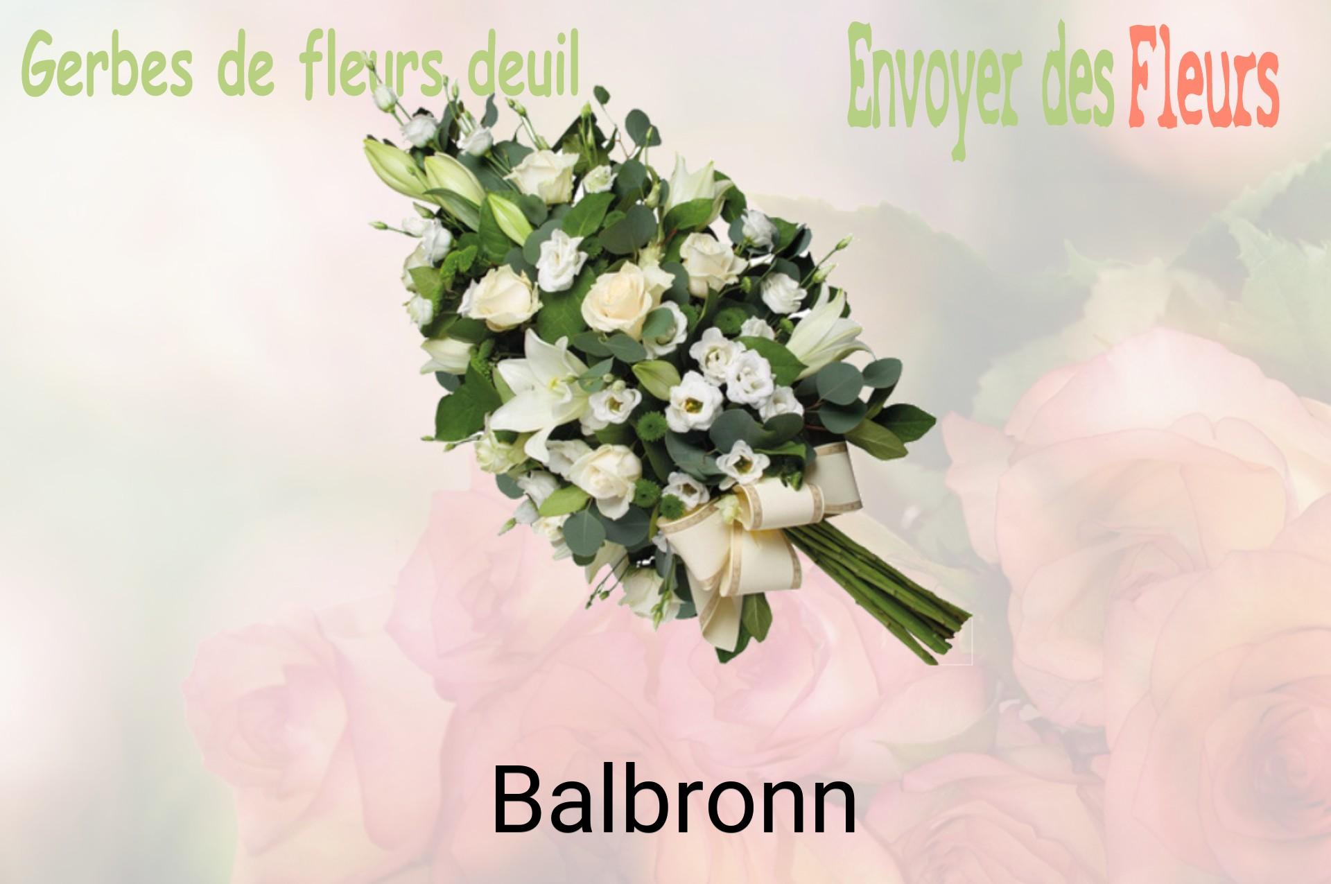 Gerbe de fleurs de deuil livrée à Balbronn